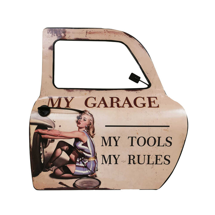''MY GARAGE MY RULES" Car Door