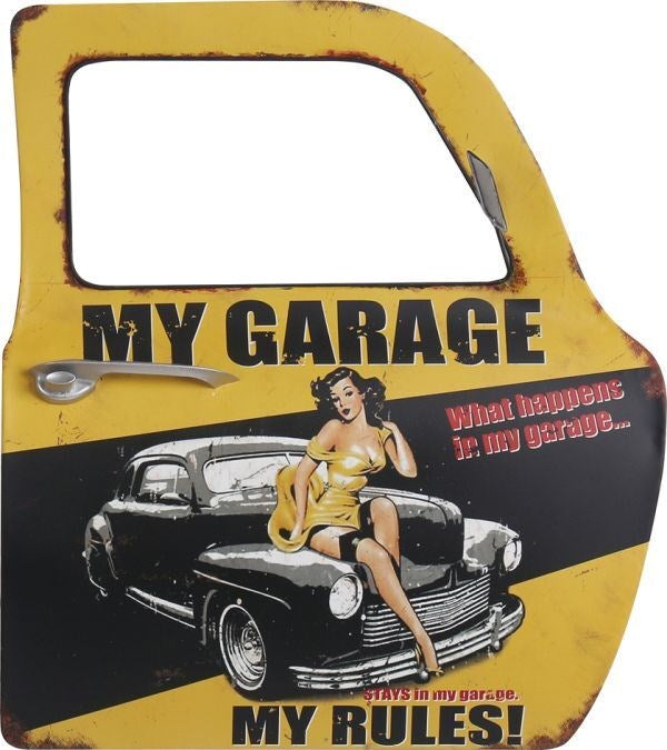 ''MY GARAGE MY RULES" Car Door