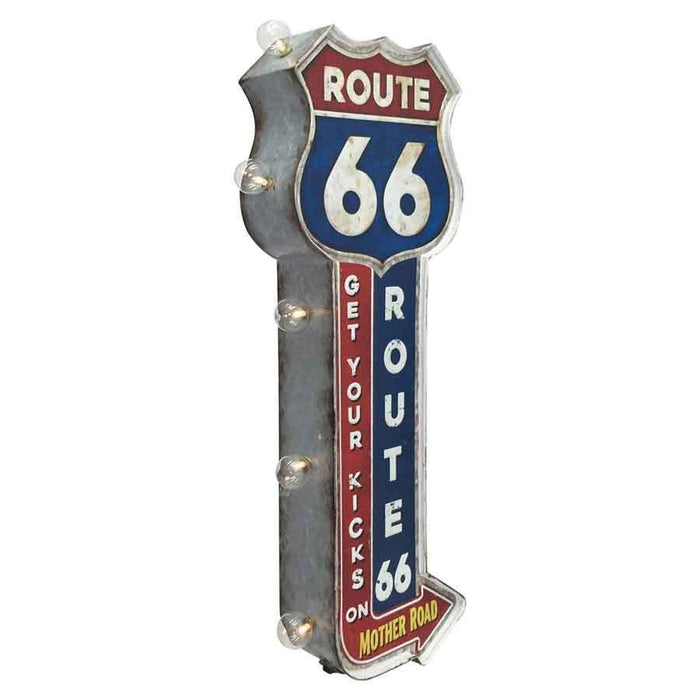 Enseigne illuminée Route 66