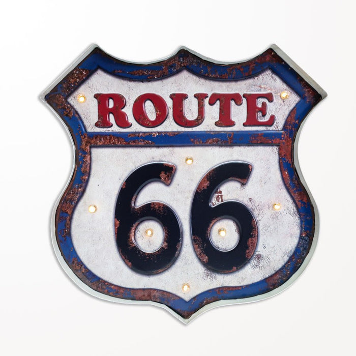 Enseigne illuminée Route  66