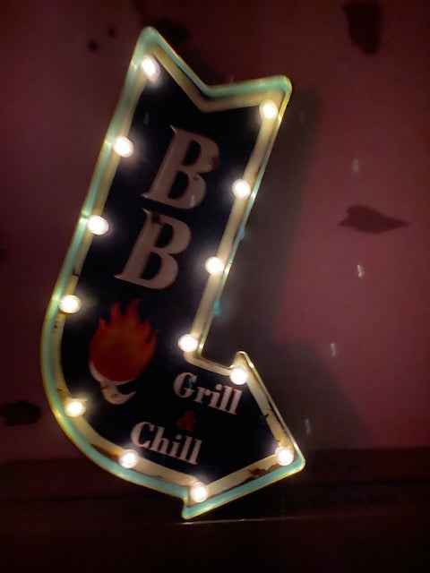 Illuminated sign BBQ